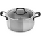 GrandTies 5 QT Full-Clad Tri-Ply Stainless Steel Casserole Pot